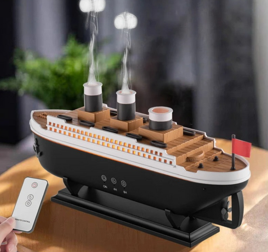 Aromatischer Luftbefeuchter im Schiff-Design – Stilvoller Raumduft und Erfrischung für Ihr Zuhause